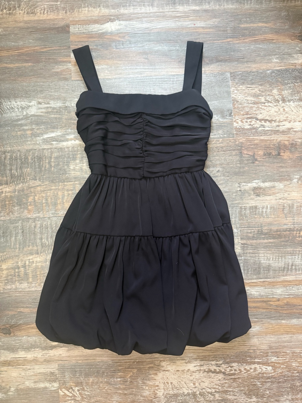 TCEC Black Ruched Mini Dress